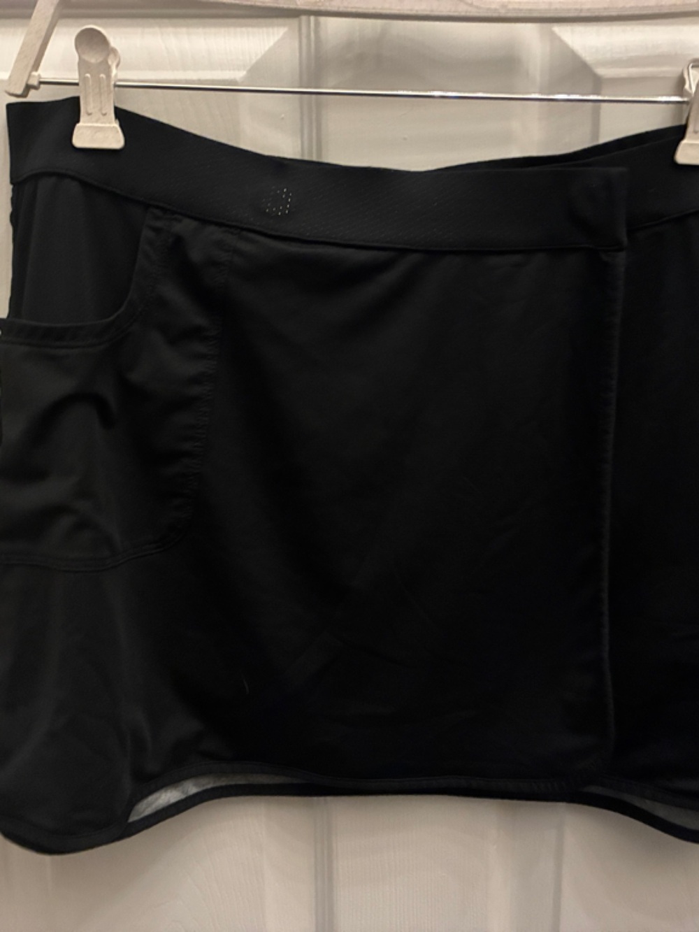 Tail Black gray reversible Athletic Snap skirt ( no shorts)with Side Pocket- lrg